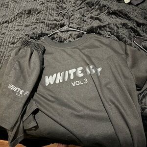 Black 'White Fox Vol. 3' T-Shirt and Shorts Set Size M